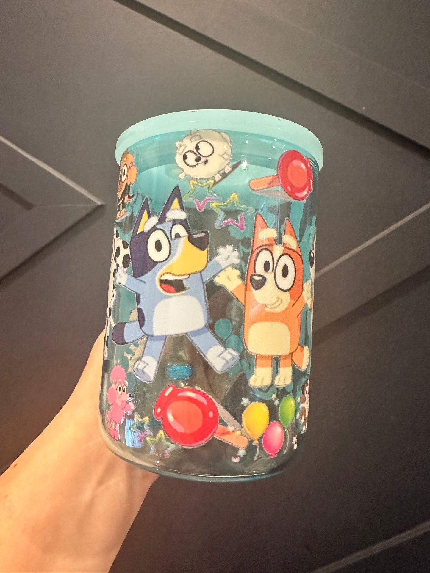 Blue Designed Jelly Mug